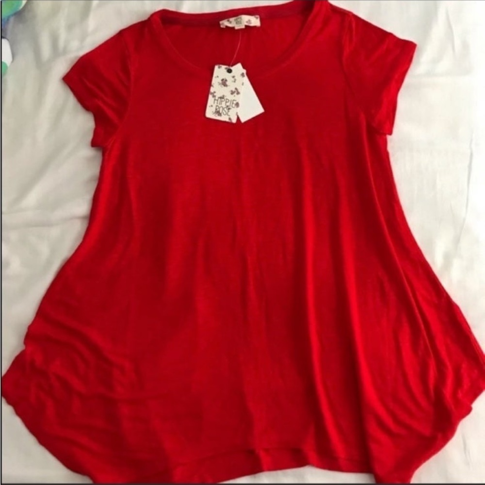 Hippie Rose basic relaxed fit Red Top size M